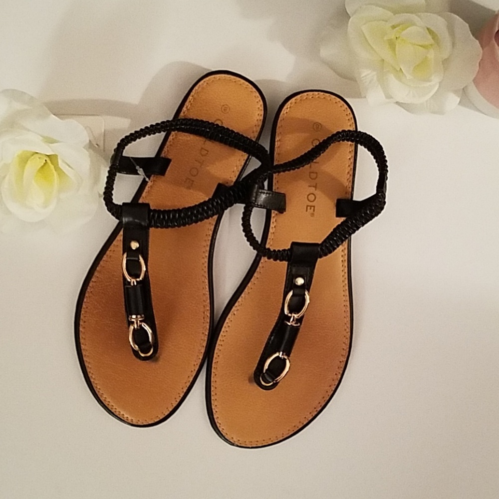 Gold Toe PAT Black Sandals